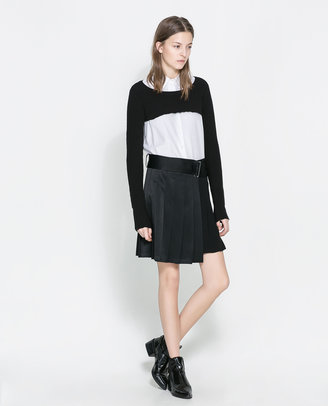 Zara 29489 Combined Pleated Skirt