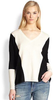 Richmond Society Two-Tone Wool & Cashmere Sweater