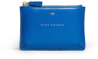 'Happy Birthday Loose Pocket' small leather pouch