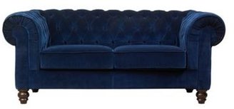 Debenhams Small blue 'Chesterfield Deluxe' sofa