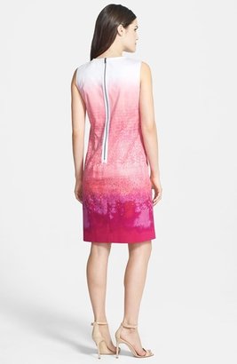 T Tahari 'Fran' Print Stretch Cotton Sheath Dress