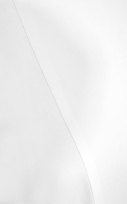 Valentino Pique Bib-Front Cotton Blouse