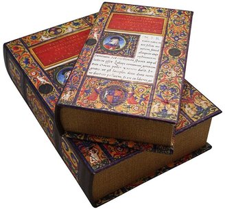 Swann Imports Colourful Latin Book Box (Set of 2)
