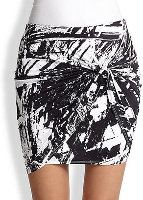 Helmut Lang Meteor Print Mini Skirt