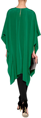 Issa Silk Poncho with Brooch Gr. ONE SIZE