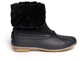 Tory Burch 'Abbott' quilted shearling boots