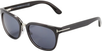 Tom Ford Rock Clubmaster Sunglasses, Shiny Gray