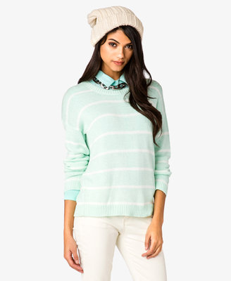 Forever 21 Open Knit Striped Sweater
