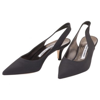 Manolo Blahnik Canvas Pumps With Pointed Toe