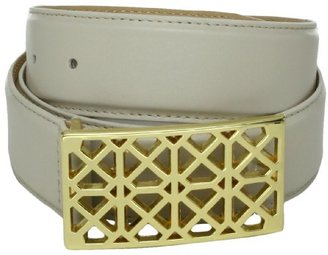 Vince Camuto Women's Leather Waist Belt with Gold Metal Buckle