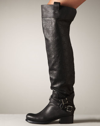 Christian Dior Over-the-Knee Biker Motorcycle Boot