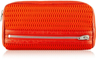 Alexander Wang Fumo leather-trimmed mesh continental wallet
