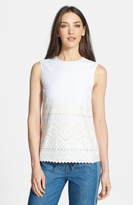 Tory Burch 'Seraphina' Embroidered Cotton Top