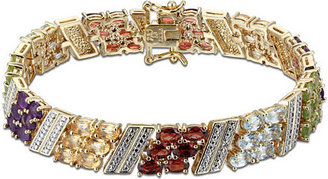 Fine Jewelry Multi Gemstone & Diamond-Accent Silver-Plated Bracelet