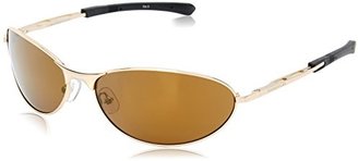Gargoyles Outrider Polarized Oval Sunglasses, Gold,Brown & Gold, 63 mm