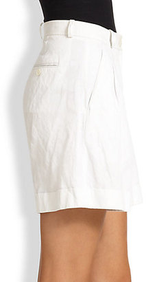 Michael Kors Cotton Pleat-Front Shorts