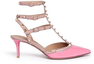 Valentino 'Rockstud' caged patent leather pumps