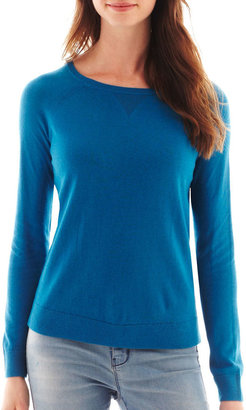 JCPenney A.N.A a.n.a Long-Sleeve Essential Crewneck Sweater - Tall