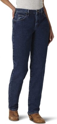 Wrangler womens Blues Relaxed Fit Mid Rise Heavyweight jeans