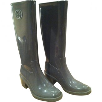 Gucci Grey Rubber Boots