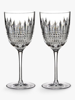 Waterford Lismore Diamond Cut Lead Crystal Goblet, Set of 2, 250ml, Clear
