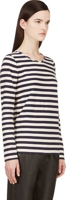 Marc by Marc Jacobs Ivory & Navy Breton Stripe T-Shirt