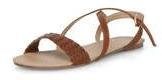 Dorothy Perkins Womens Tan weave cross sandals- Tan
