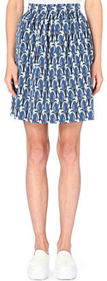 Mother of Pearl Spirea tulip-patterned wool-blend skirt