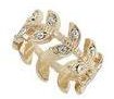 Dorothy Perkins Womens Gold leaf stone ring- Gold