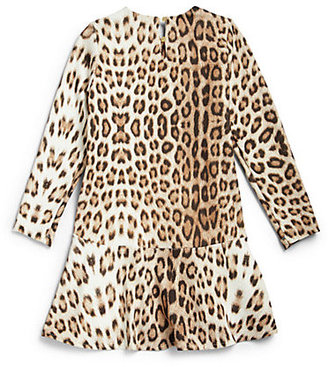Roberto Cavalli Girl's Knit Leopard Print Dress