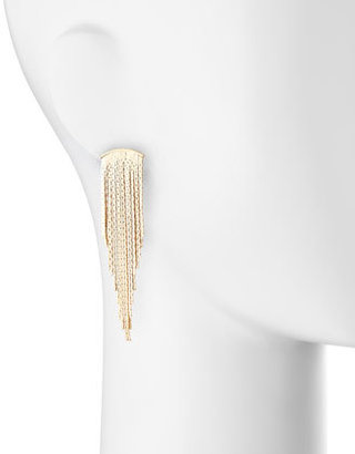Jules Smith Designs Textured Golden Bar Fringe Earrings