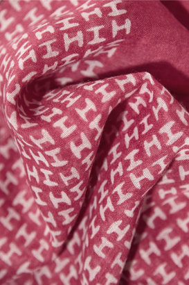 Halston Printed muslin scarf
