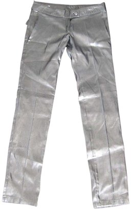 Preen Line Silver Polyester Trousers