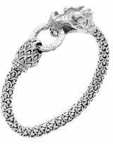 John Hardy Naga Diamond & Sterling Silver Dragon Bracelet