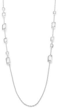 Ippolita Rock Candy Clear Quartz & Sterling Silver Rectangle Station Necklace