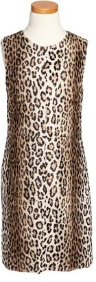 Milly Minis Cheetah Print Faux Fur Dress (Big Girls)