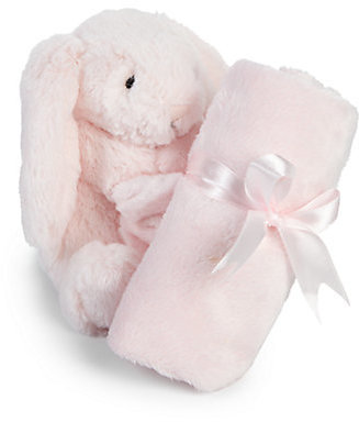 Jellycat Jelly Cat Bashful Bunny Plush Toy & Soother Blanket
