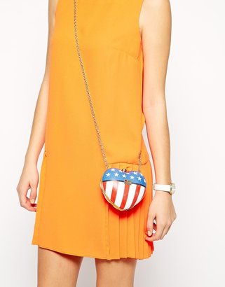 Love Moschino American Flag Clutch Bag