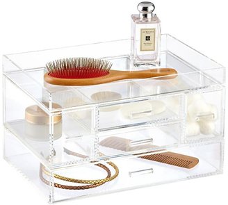 Container Store Wide Luxe Acrylic Modular Tray Clear