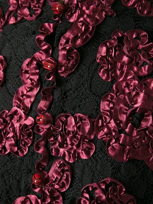 Krizia Pre-Owned Appliqué Floral Lace Jacket