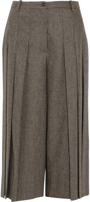 Michael Kors Pleated stretch-wool culottes