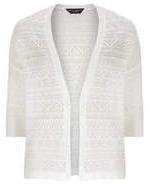 Dorothy Perkins Womens White lace cardigan- White