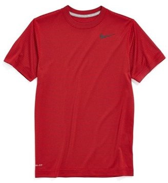 Nike Dri-FIT Stripe Crewneck T-Shirt (Big Boys)
