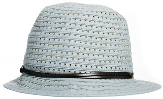 Catarzi Exclusive to ASOS Honeycomb Trilby Hat with Tan Trim