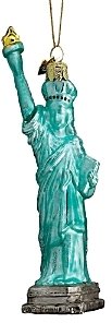 Kurt Adler Glass Statue of Liberty Ornament, 5.5