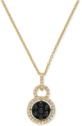 Effy Caviar by Black and White Diamond Pendant (3/8 ct. t.w.) in 14k Gold