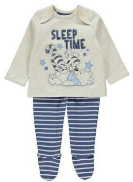 George Sleep Time Tigger Pyjamas - Baby Blue