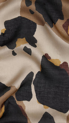 Burberry Animal Print Modal Silk Square - Large