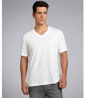 James Perse white cotton v-neck short sleeve t-shirt