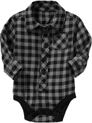 Old Navy Buffalo-Plaid Flannel Bodysuits for Baby